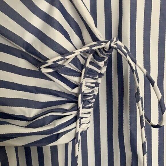 STYLE ENVY M Striped Oversized Long Ruffled Sleeves Blouse - Picture 7 of 12